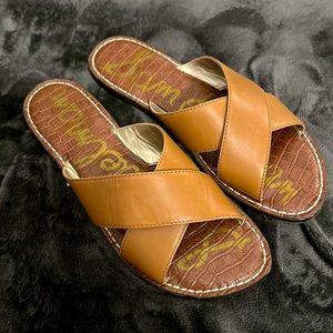 Sam Edelman tan slide sandals 10